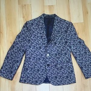 Ralph Lauren Black and Gray Patterned Blazer